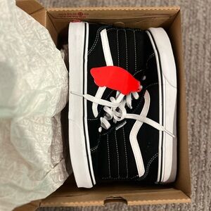 Vans Kids Black and White High-Top Sneakers